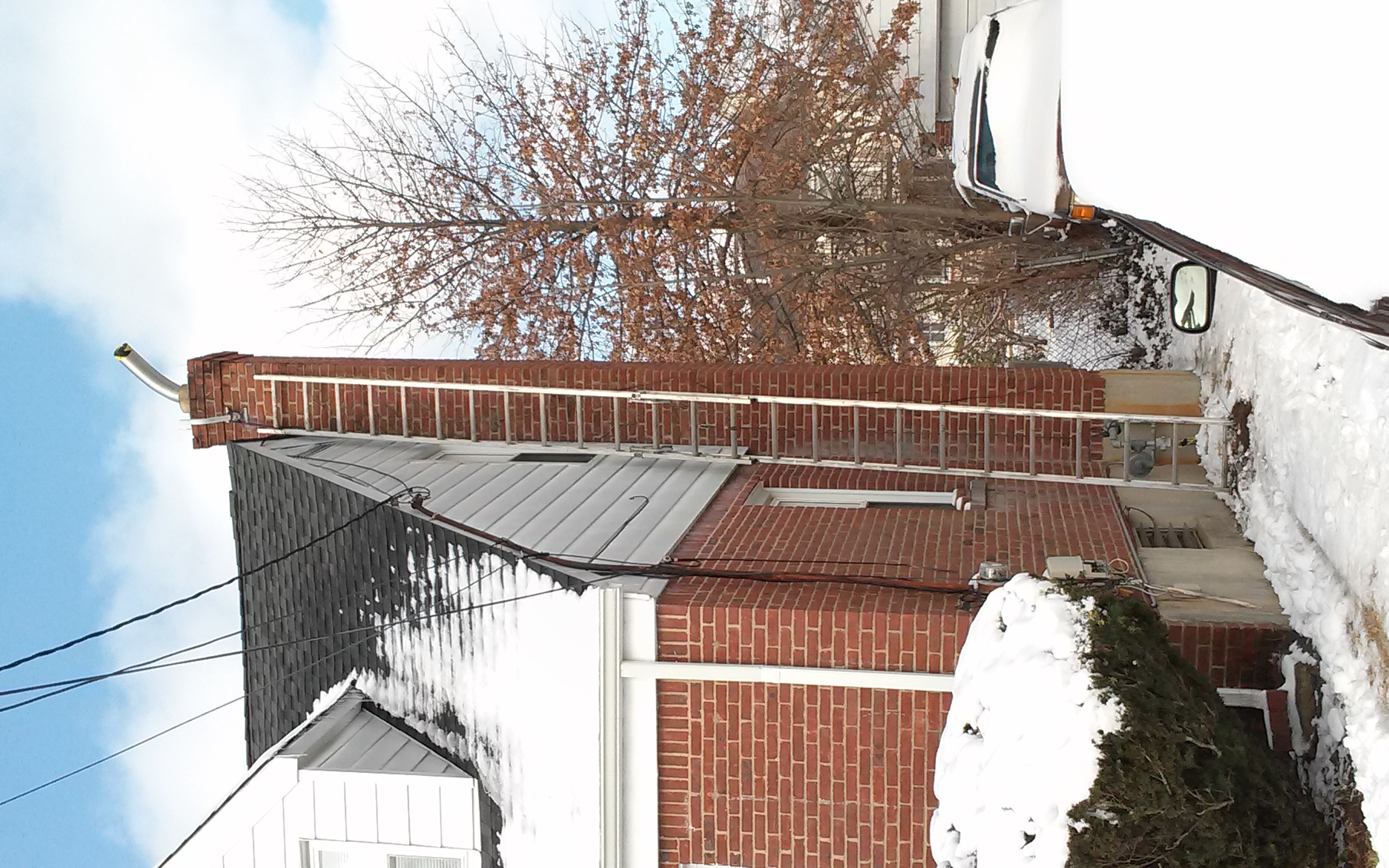 Stainless steel chimney liner installation in Wantagh, NY